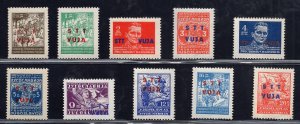 1949 Trieste B - Overprinted Stamps No. 7/16 - MNH