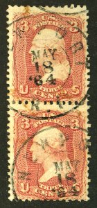 U.S. #65 USED PAIR