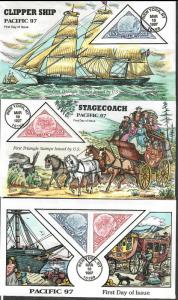 US Collins FDC SC#3130-3131 Pacific 97