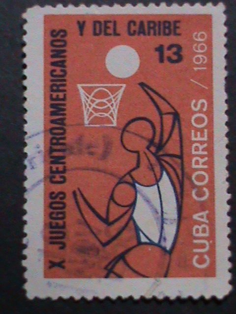 ​CUBA-1966-SC#1111-7 VERY OLD CUBA STAMPS-10TH CENTRAL AMERICA GAMES USED-VF