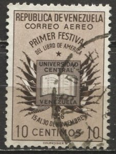 Venezuela 1957; Sc. # C630; Used Single Stamp