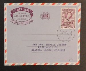 1961 Bechuanaland Protectorate Airmail Cover Posoya to Bolton Lancaster England