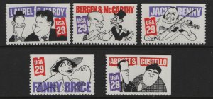 US 2562-2566 MNH COMEDIANS SET SINGLES 1991