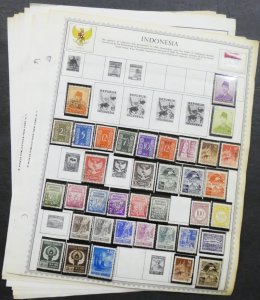 EDW1949SELL : INDONESIA Mint & Used collection on album pages.