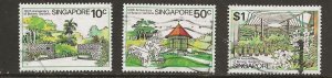 Singapore (1979) - Scott # 333 - 335,    Used