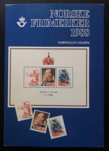 Norway Norge 1988 full stamp Year set mint in official booklet MNH