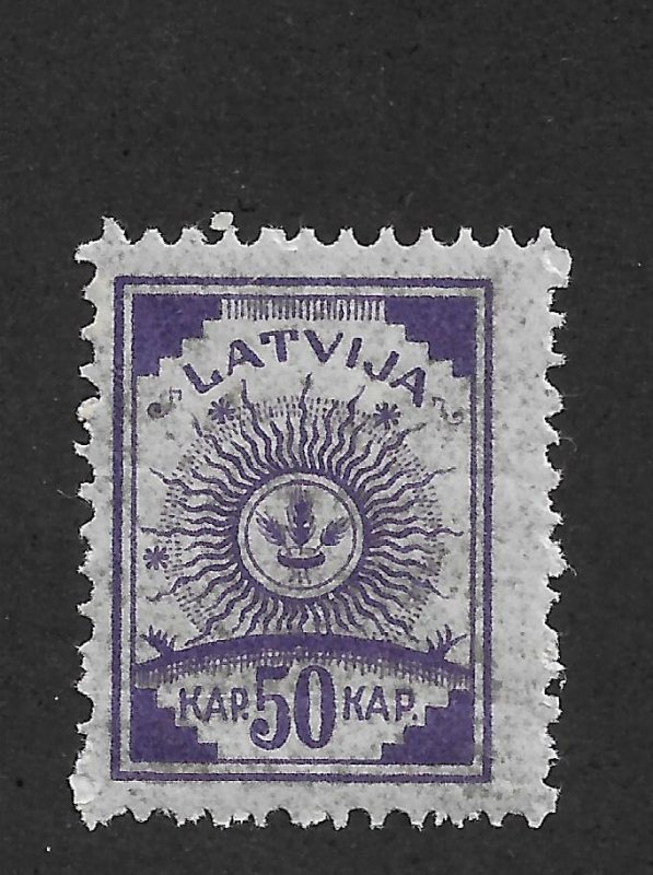 Latvia 1919,Coat of Arms,50k,Pelure paper,Scott # 23,VF MNH**OG 