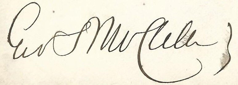 Civil War General George B. McClellan (Union Army) Signature on Cover