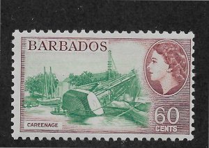 Barbados 1956 60c Scott # 245 VF-XF Mint Lightly Hinged OG (BC-1)