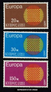 Cyprus Scott 340-342 Mint never hinged.