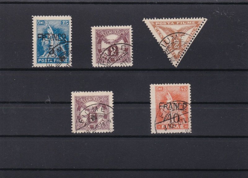 fiume 1919 and surcharge stamps  ref r12769