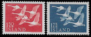 Iceland #298-9 MNH Set - Whooper Swans - Cooperation