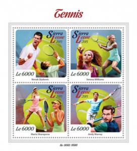 SIERRA LEONE 2015 SHEET TENNIS SPORTS srl15710a