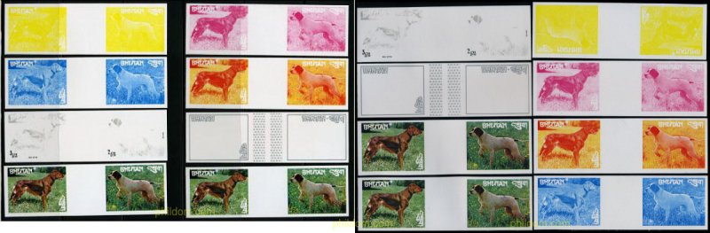 204098 MNH BHUTAN 1973 PERROS DE RAZA
