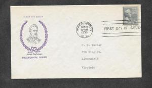 U S 820 FDC James Buchanan!