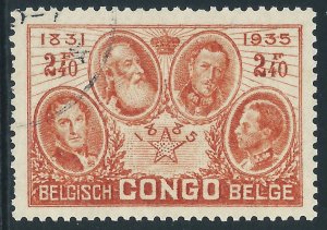 Belgian Congo, Sc #162, 2.40fr Used