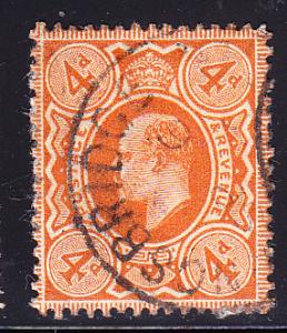 Great Britain 1911 4d KEVII orange VF/used(o)