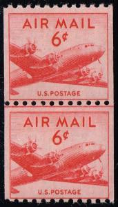 US #C41 DC-4 Skymaster Joint Line Pair; MNH (14.00)