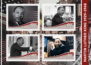 Stamps. Martin Luther King 1+1 sheets perf 2021 year Burkino Faso