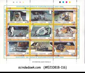 SIERRA LEONE - 1989 HISTORY OF SPACE EXPLORATION - MIN/SHT MNH