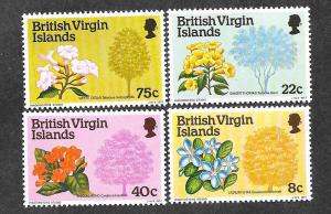 British Virgin Islands 338-341 Mint NH MNH Flowers