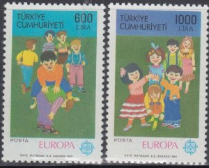 TURKEY Sc # 2440-1 CPL MNH - CHILDREN'S GAMES