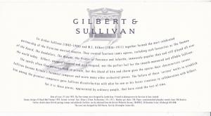 GB 1992 Gilbert & Sullivan FDC Eastbourne FDC Unadressed with enclosure VGC