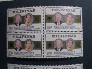 ​PHILIPPINES-1965-SC#919-21-VISIT- PRESIDENT HEINRICH LUBKE-GERMANY-MNH BLOCK