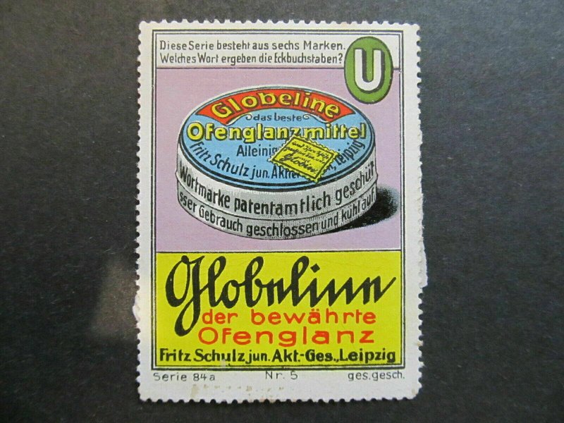 A4P4F58 Reklamemarke Globus mint no gum 