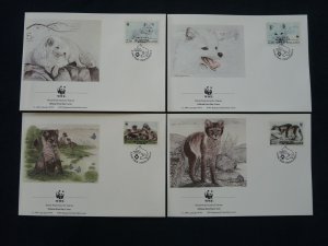 WWF arctic fox polar fauna set of 4 FDC Finland 1993 (-50% for 10 sets or more)