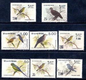 Sri Lanka 1983-88 Birds Parrot Parakeet Flower picker Pigeon Flycatcher Used #35