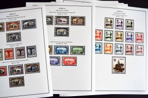 COLOR PRINTED ITALIAN SOMALIA 1903-1960 STAMP ALBUM PAGES (45 illustrated pages)