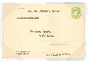 New Zealand  1940 1c green, school progress report, very scarce, unpriced.