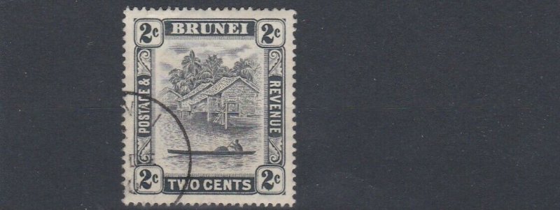 BRUNEI  1947 - 51  S G  80      2C  GREY    USED         