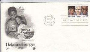 1985, Help End Hunger, Artcraft, FDC (D12873)