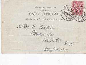 France 1902 Marseille to War Office Cairo Postcard used VGC