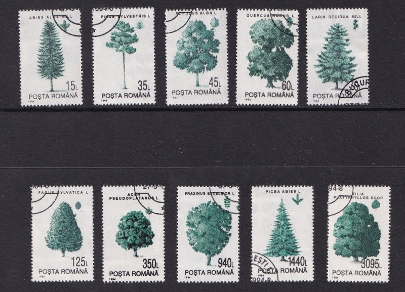 Romania #3913-3922  used 1994  trees