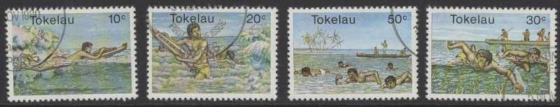 TOKELAU ISLANDS SG73/6 1980 WATER SPORTS FINE USED