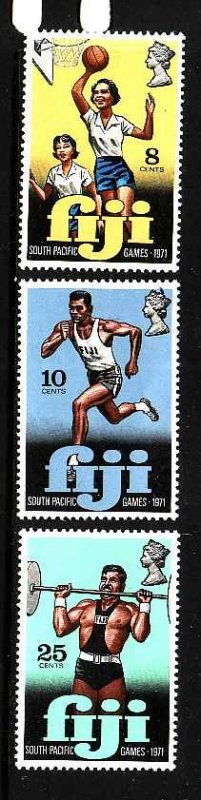 Fiji-Sc#321-3-unused NH set-Sports-South Pacific games-id3-1971-