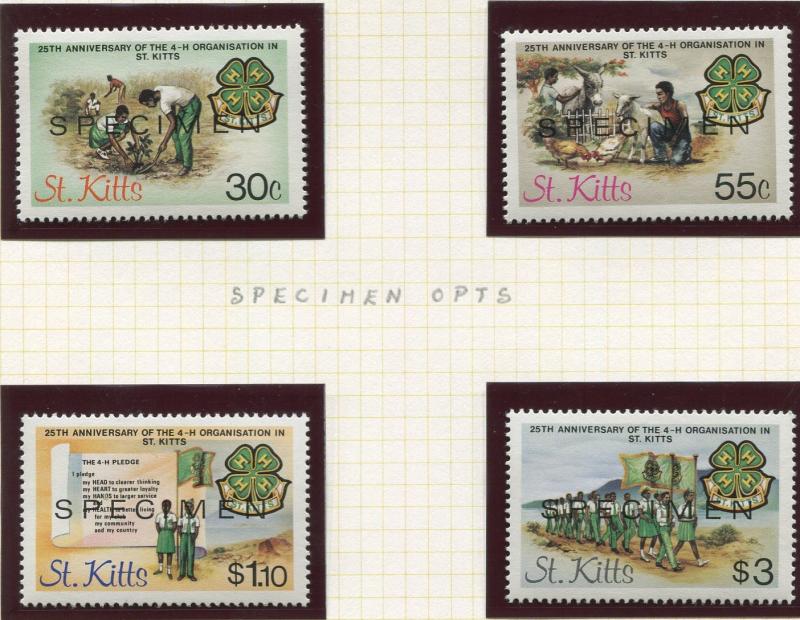 St Kitts - Scott 153-156 -Specimen- 25th Anniversary -1984 -MNH- Set of 4 Stamps