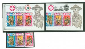 Niue #372-375/379 Mint (NH) Souvenir Sheet (Scouts)