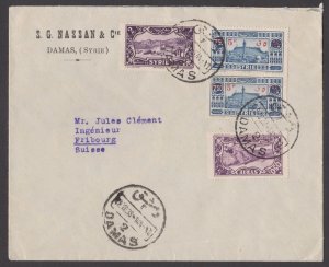 SYRIA - 1939 ENVELOPE TO SWITZERLAND WITH STAMPS