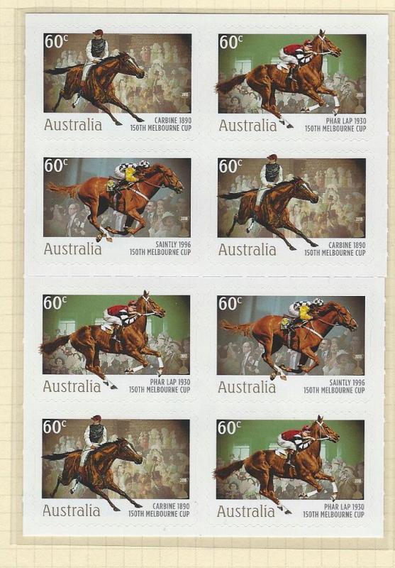 Australia   mnh booklet pane of eight   s.c.#  3382 - 3384