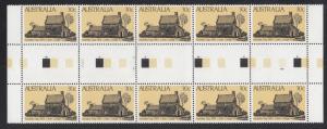 Australia 1984 MNH Scott #889 30c Cooks' Cottage Australia Day Gutter Block o...