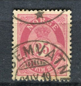 NORWAY; Early 1900s fine used Numeral issue 25ore. fine Shade + Postmark