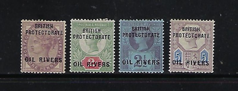 NIGER SCOTT #2-5 1892 GREAT BRITAIN OVERPRINTS- MINT  HINGED