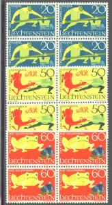 LIECHTENSTEIN  458-60 MNH 1969 FAIRY TALES BLOCKS