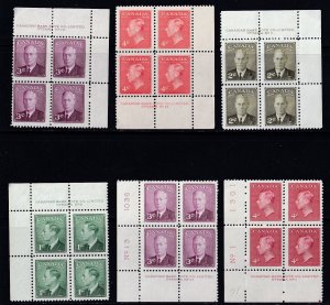 Canada 1949-51,KING George VI , Group of 6 MNH PB