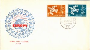 Netherlands, Worldwide First Day Cover, Europa