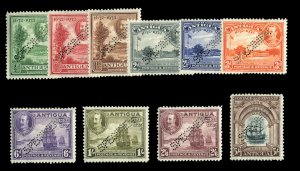 Antigua #67-76S (SG 81-90s) Cat£250, Tercentenary, complete set perforated S...